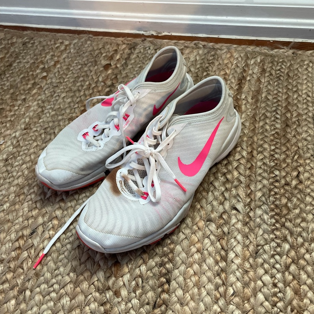 Pink Nike shoes